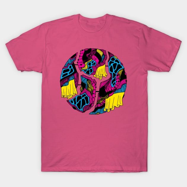 CMYK Circle of Connection T-Shirt by kenallouis